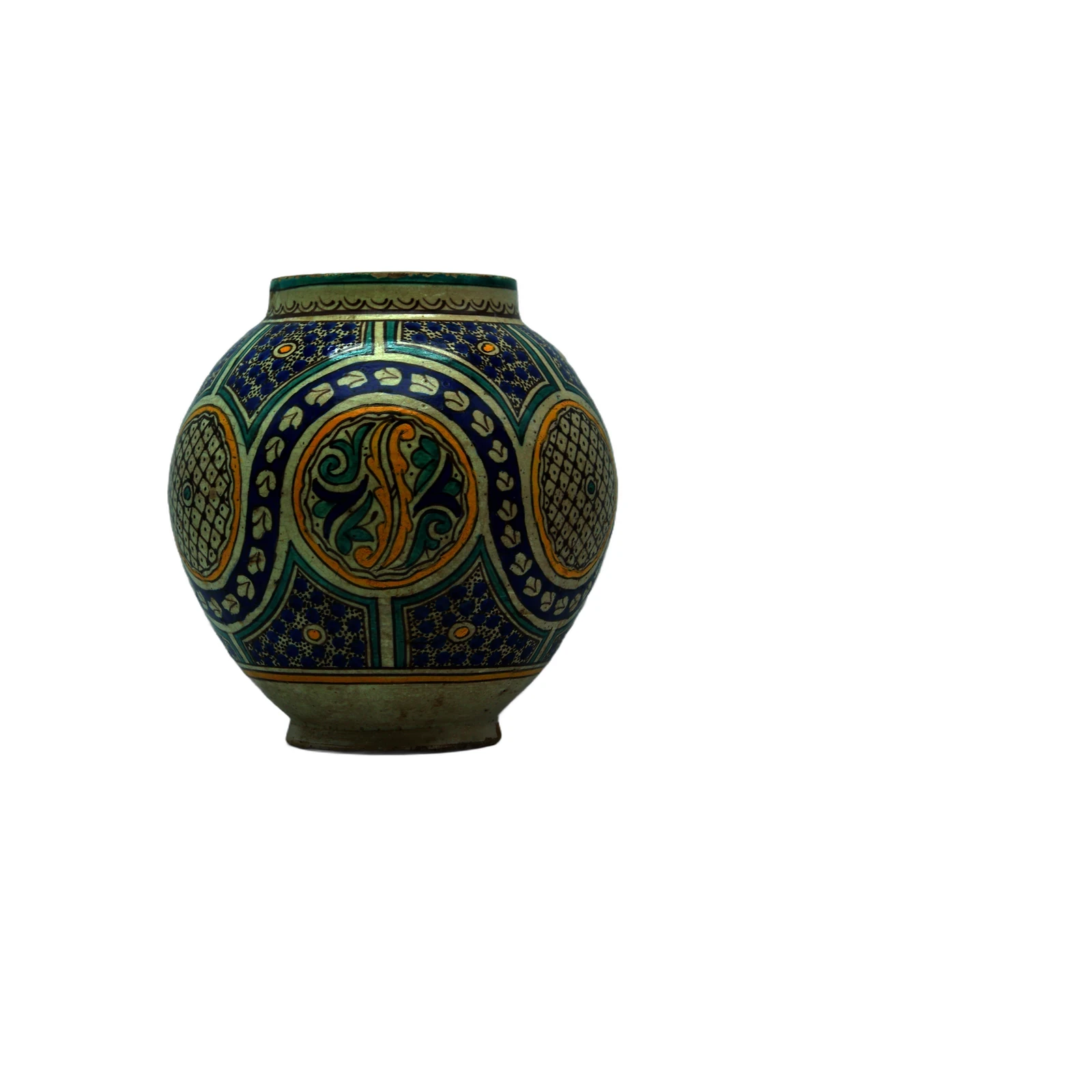 Vase en céramique polychrome peint à la main Vase en céramique polychrome peint à la main