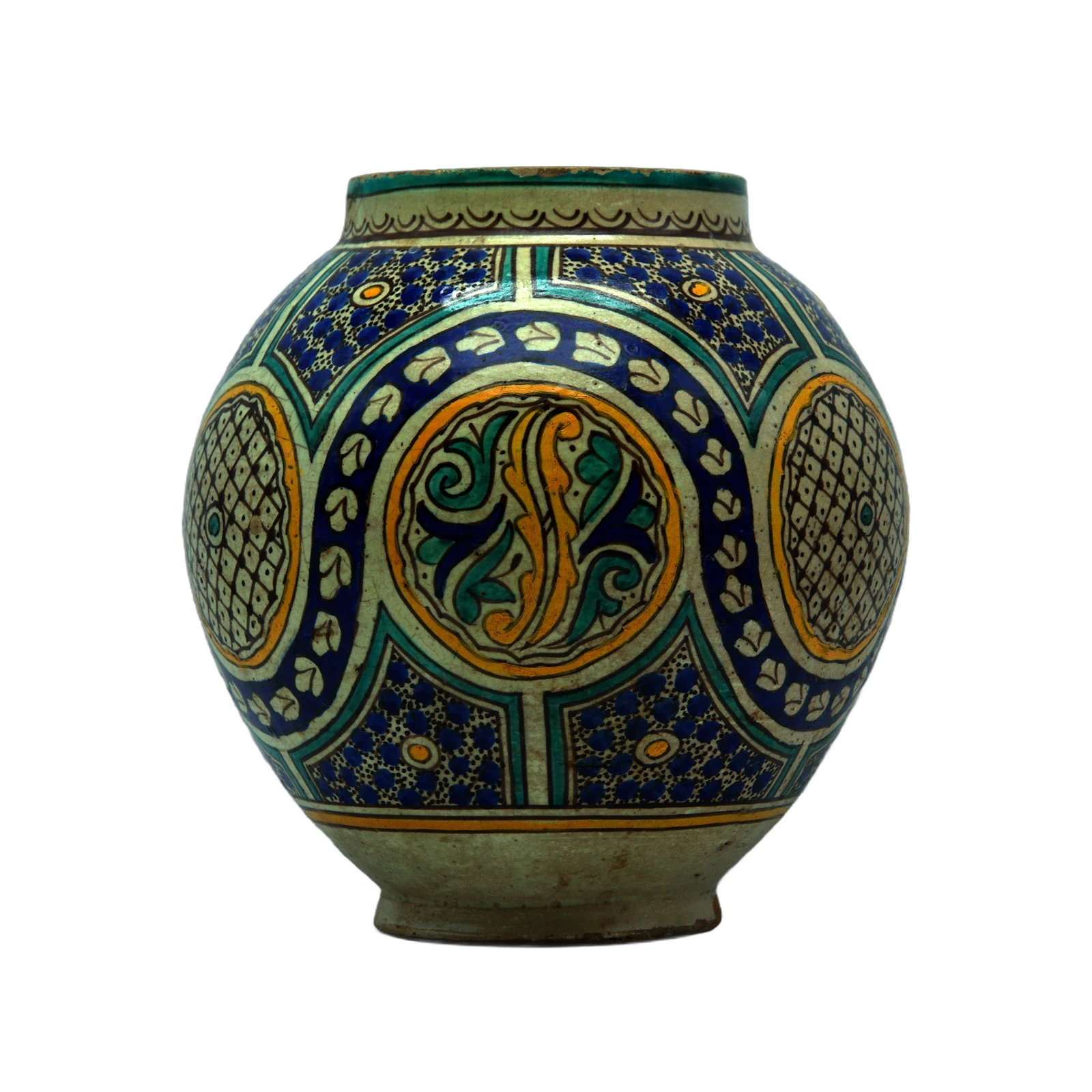 Vase Ceramique Polychrome - Moroccan artisan object by TAZZRA Marrakech