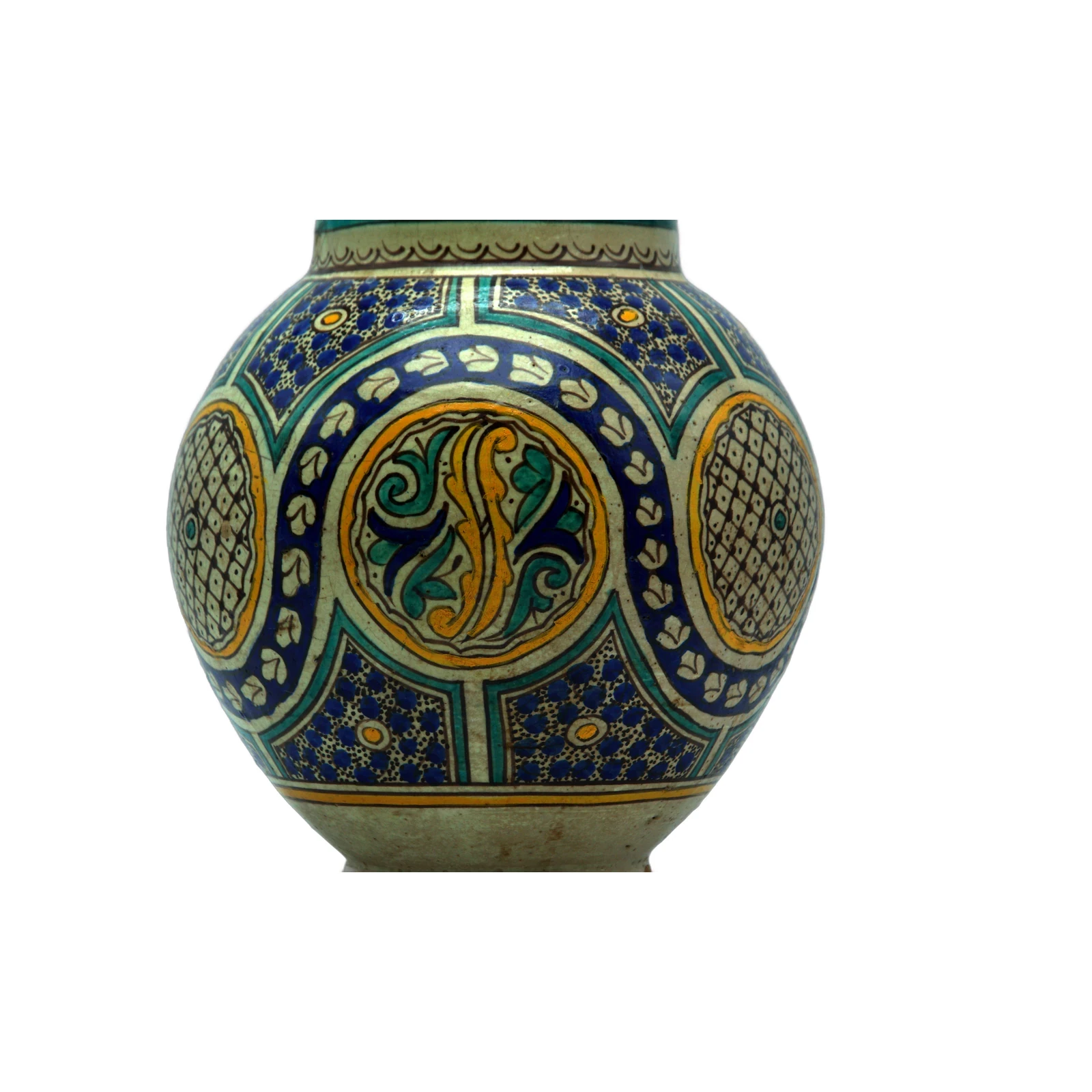 Vase Ceramique Polychrome - Moroccan artisan object by TAZZRA Marrakech