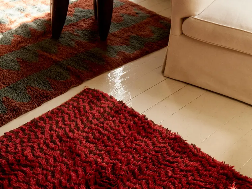 Azra Runner Chocolate Brown Pompeian Red In Stock - handgefertigter marokkanischer Teppich TAZZRA Marrakesch Azra Runner Chocolate Brown Pompeian Red In Stock - handgefertigter marokkanischer Teppich TAZZRA Marrakesch
