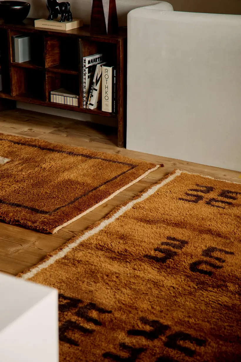Balustrade Medium Brown Chocolate Brown Natural Wool - tapis marocain fait main TAZZRA Marrakech Balustrade Medium Brown Chocolate Brown Natural Wool - tapis marocain fait main TAZZRA Marrakech