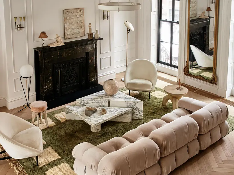 Boundaries Sage Green Natural Wool - handmade Moroccan rug by TAZZRA Marrakech Boundaries Sage Green Natural Wool - handmade Moroccan rug by TAZZRA Marrakech