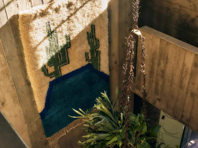 Cactus Pool Delphinium Natural Wool - tapis marocain fait main TAZZRA Marrakech Cactus Pool Delphinium Natural Wool - tapis marocain fait main TAZZRA Marrakech