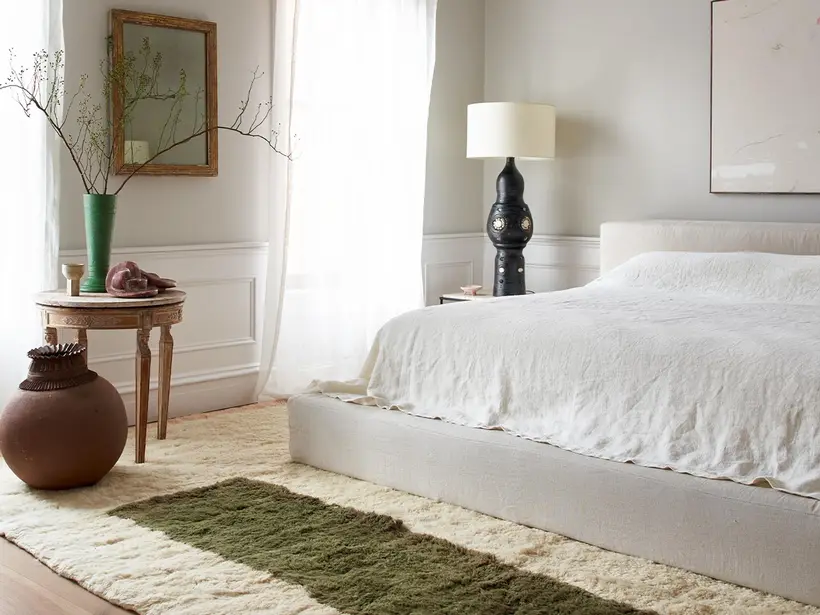 Imbalance Runner Natural Wool Sage Green - tapis marocain fait main TAZZRA Marrakech Imbalance Runner Natural Wool Sage Green - tapis marocain fait main TAZZRA Marrakech