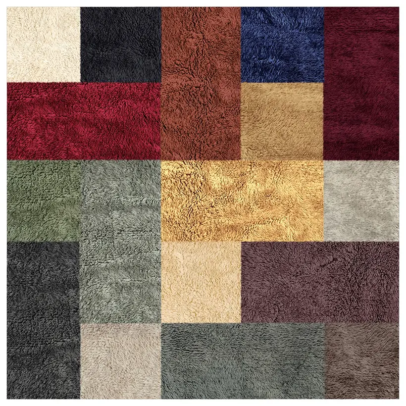 Tamesna Zellij Pompon - tapis marocain fait main TAZZRA Marrakech Tamesna Zellij Pompon - tapis marocain fait main TAZZRA Marrakech