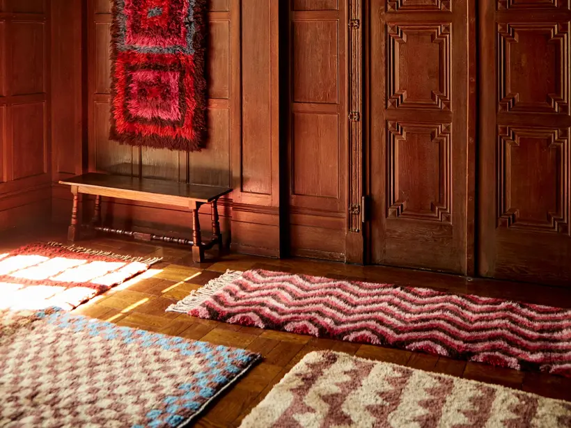 Massif Sahara Brown Oxblood - tapis marocain fait main TAZZRA Marrakech