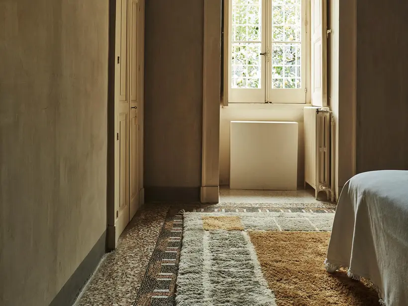 Onda Goldenrod Linen - tapis marocain fait main TAZZRA Marrakech