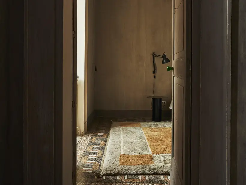 Onda Goldenrod Linen - tapis marocain fait main TAZZRA Marrakech