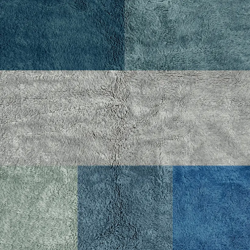 Asif Majorelle Pompon - tapis marocain fait main TAZZRA Marrakech Asif Majorelle Pompon - tapis marocain fait main TAZZRA Marrakech