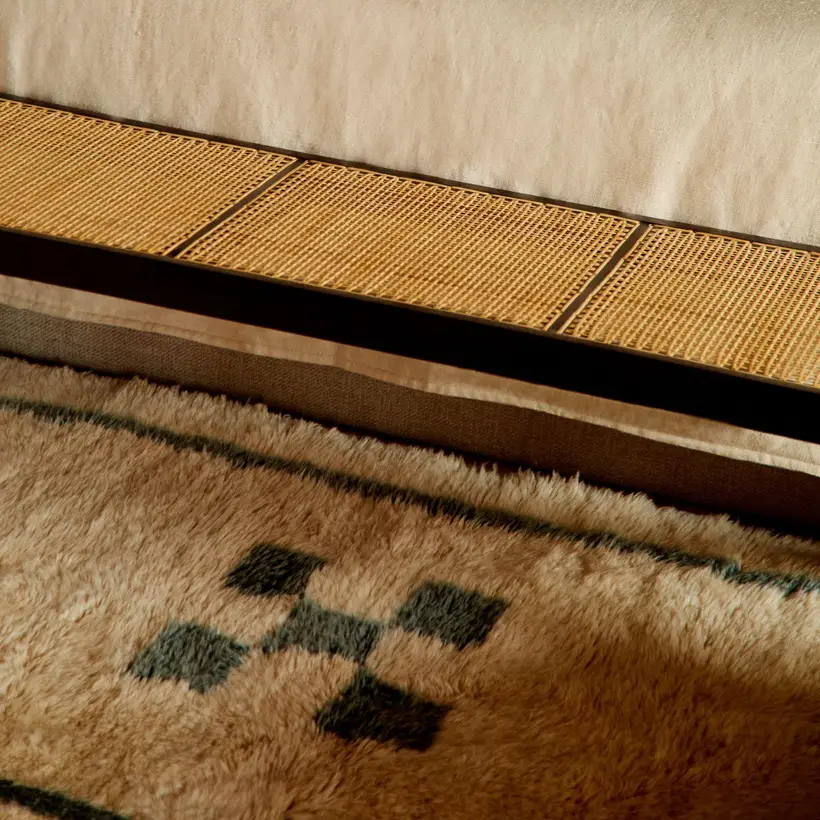 Repit Natural Wool Forest Green - handmade Moroccan rug by TAZZRA Marrakech Repit Natural Wool Forest Green - handmade Moroccan rug by TAZZRA Marrakech
