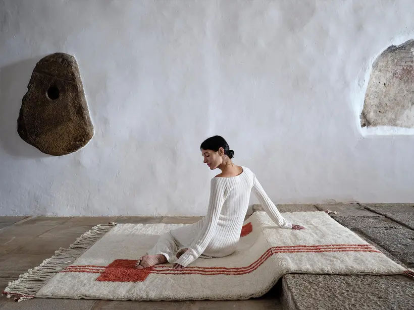 Throughline Natural Wool Sienna - handmade Moroccan rug by TAZZRA Marrakech Throughline Natural Wool Sienna - handmade Moroccan rug by TAZZRA Marrakech