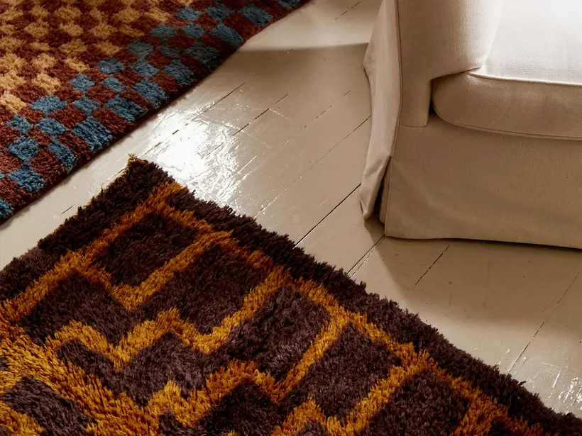 Tulu Pinecone Amber - handmade Moroccan rug by TAZZRA Marrakech Tulu Pinecone Amber - handmade Moroccan rug by TAZZRA Marrakech