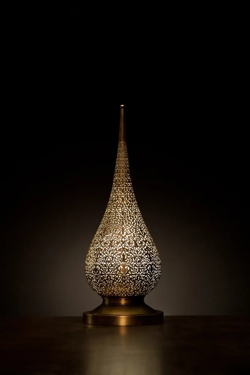 Candle Holder Flame Floral - Moroccan artisan object by TAZZRA Marrakech