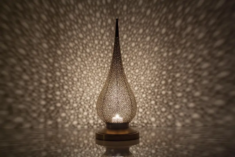 Candle Holder Flame Liquid Light - قطعة حرفية مغربية TAZZRA مراكش Candle Holder Flame Liquid Light - قطعة حرفية مغربية TAZZRA مراكش