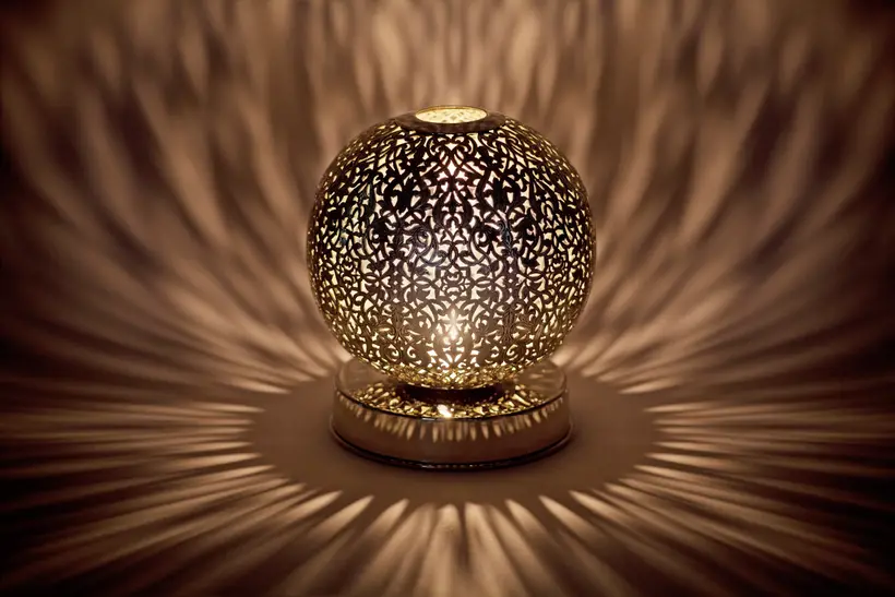 Candle Holder Mini Globe Floral - artisanat marocain TAZZRA Marrakech