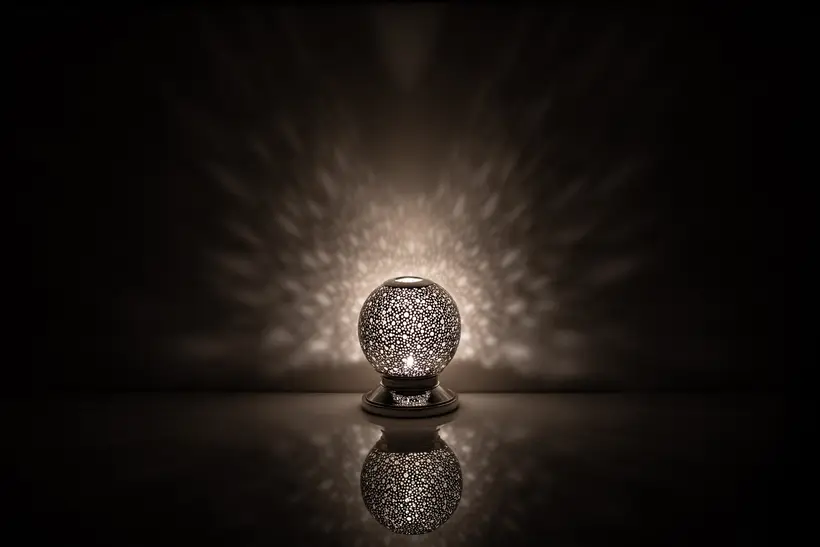 Candle Holder Mini Globe Liquid Light - Moroccan artisan object by TAZZRA Marrakech Candle Holder Mini Globe Liquid Light - Moroccan artisan object by TAZZRA Marrakech