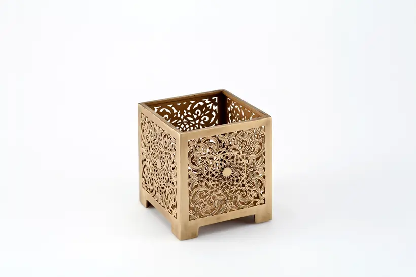 Candle Holder Square Box Floral - marokkanisches Kunsthandwerk TAZZRA Marrakesch Candle Holder Square Box Floral - marokkanisches Kunsthandwerk TAZZRA Marrakesch