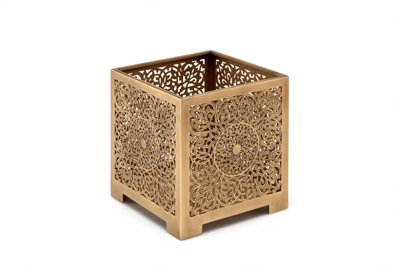 Candle Holder Square Box Floral - marokkanisches Kunsthandwerk TAZZRA Marrakesch Candle Holder Square Box Floral - marokkanisches Kunsthandwerk TAZZRA Marrakesch