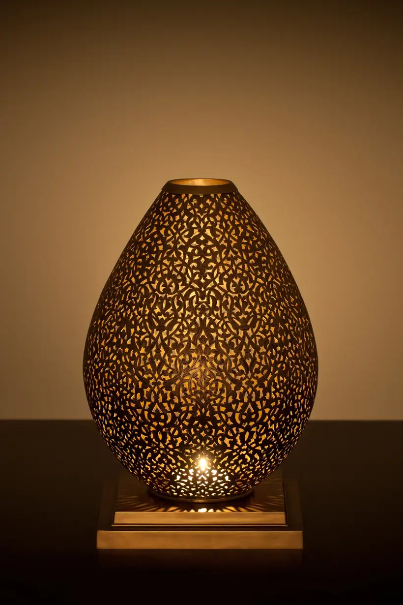 Candleholder Amphora Floral - artisanat marocain TAZZRA Marrakech Candleholder Amphora Floral - artisanat marocain TAZZRA Marrakech