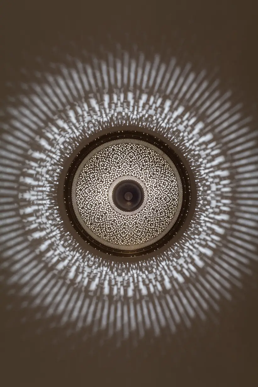 Ceiling Light Conical Floral - artisanat marocain TAZZRA Marrakech