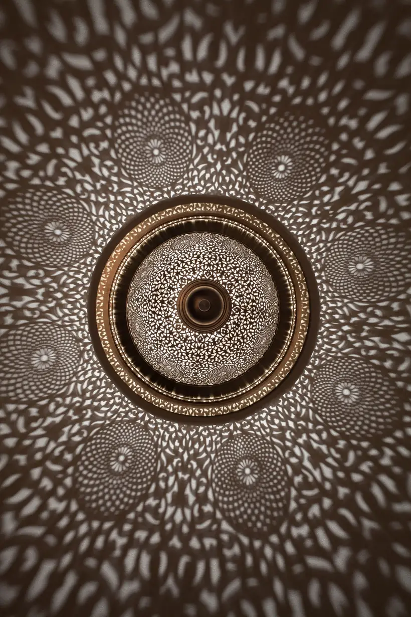 Ceiling Light Dome Floral - artisanat marocain TAZZRA Marrakech Ceiling Light Dome Floral - artisanat marocain TAZZRA Marrakech