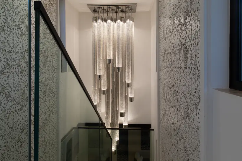 Chandelier 13 Cylinders Liquid Light - artisanat marocain TAZZRA Marrakech