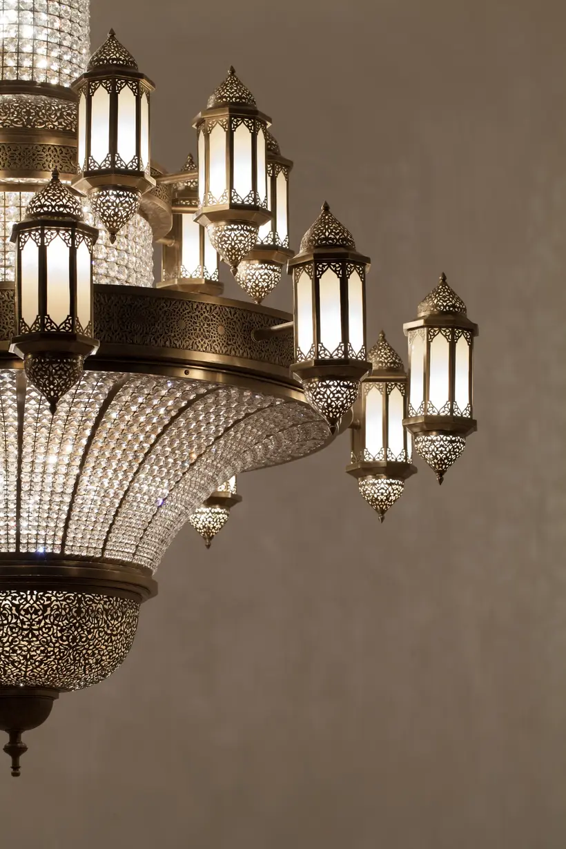 Chandelier Amira Crystal - artisanat marocain TAZZRA Marrakech