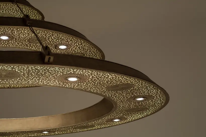 Chandelier Triple Ring Floral - artisanat marocain TAZZRA Marrakech Chandelier Triple Ring Floral - artisanat marocain TAZZRA Marrakech