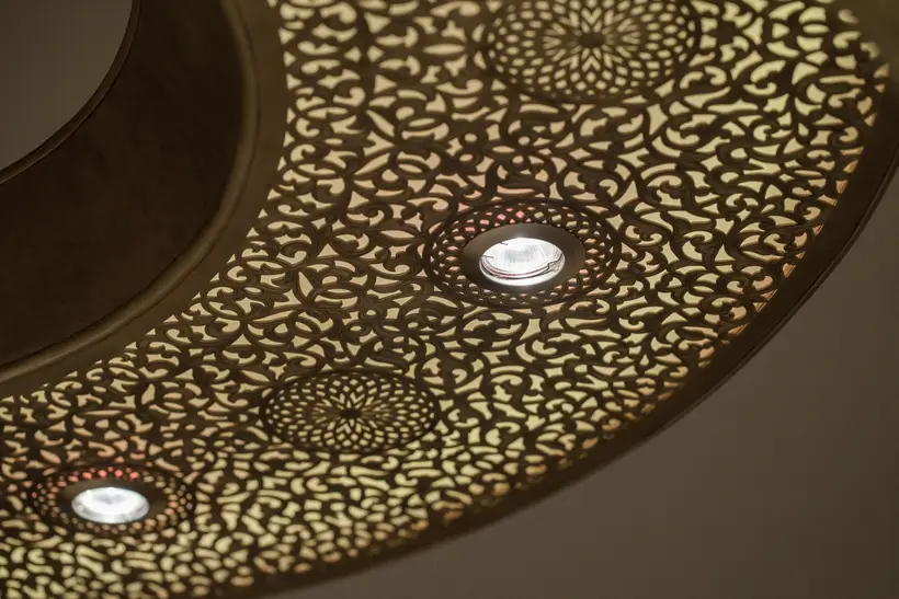 Chandelier Triple Ring Floral - artisanat marocain TAZZRA Marrakech Chandelier Triple Ring Floral - artisanat marocain TAZZRA Marrakech