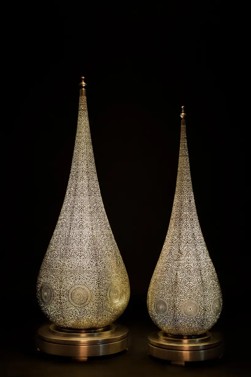 Floor Lamp Low Flame W Round Base Floral - artisanat marocain TAZZRA Marrakech Floor Lamp Low Flame W Round Base Floral - artisanat marocain TAZZRA Marrakech