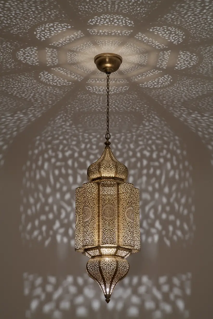 Pendant Andalous Floral - artisanat marocain TAZZRA Marrakech Pendant Andalous Floral - artisanat marocain TAZZRA Marrakech