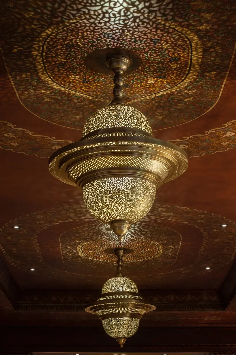 Pendant Twin Dome Floral - artisanat marocain TAZZRA Marrakech