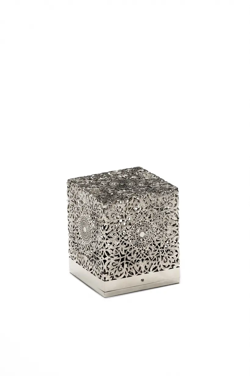 Table Lamp Battery Cube Floral - artesanía marroquí TAZZRA Marrakech Table Lamp Battery Cube Floral - artesanía marroquí TAZZRA Marrakech