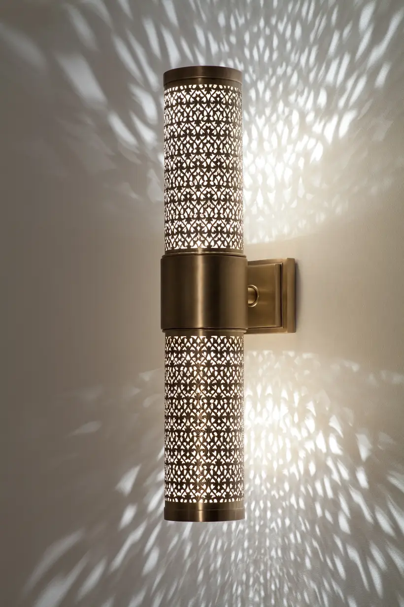 Wall Light Cylinder Floral - artesanía marroquí TAZZRA Marrakech Wall Light Cylinder Floral - artesanía marroquí TAZZRA Marrakech