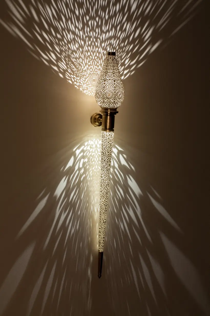 Wall Light Treville Torch Floral - artesanía marroquí TAZZRA Marrakech Wall Light Treville Torch Floral - artesanía marroquí TAZZRA Marrakech