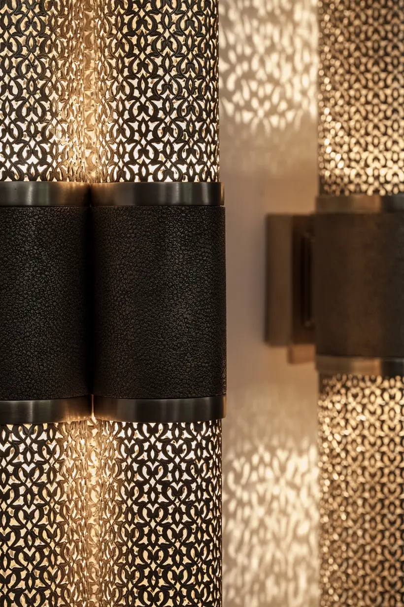 Wall Light Triple Cylinder Floral - artisanat marocain TAZZRA Marrakech Wall Light Triple Cylinder Floral - artisanat marocain TAZZRA Marrakech